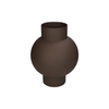 Bruine design vaas 20x20x27 cm