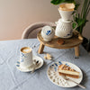 Heinen Delftsblauw - Blauw Vouw Cappuccino kop