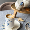 Heinen Delftsblauw - Blauw Vouw Cappuccino kop