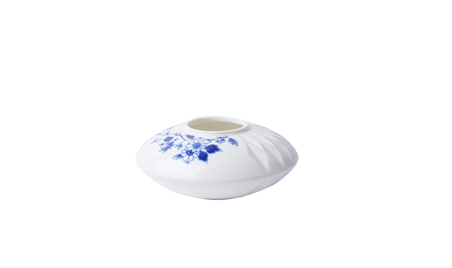 Heinen Delftsblauw - Blauw Vouw vaas nr. 2