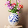 Heinen Delftsblauw - Bolvaas bloemen