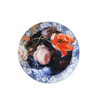 Heinen Delftsblauw - Wandbord bloemen van de Gouden Eeuw 20cm