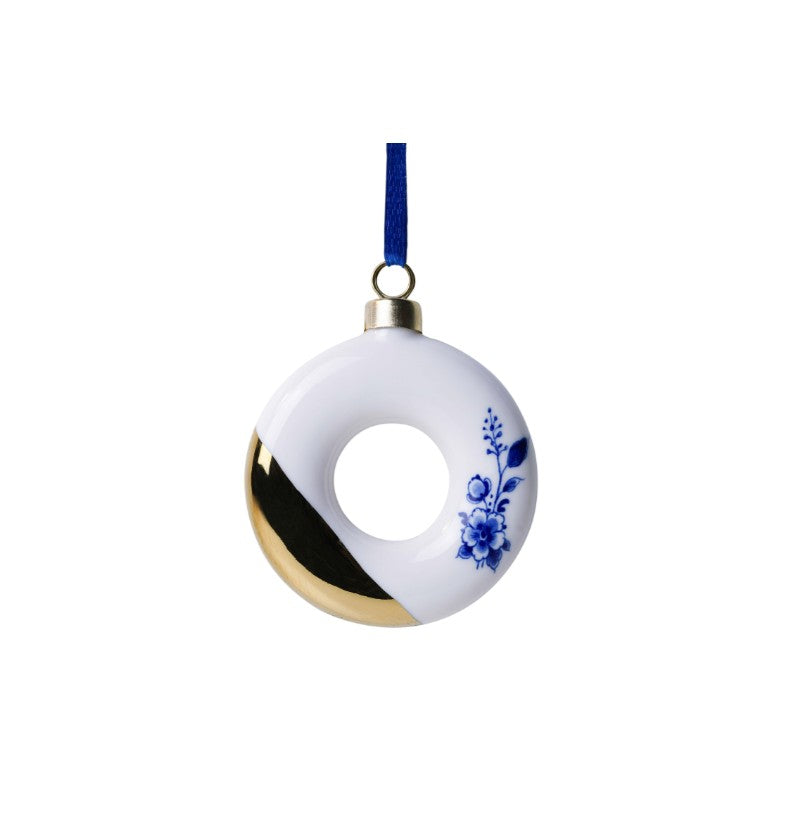 Heinen Delftsblauw - Kerstornament donut