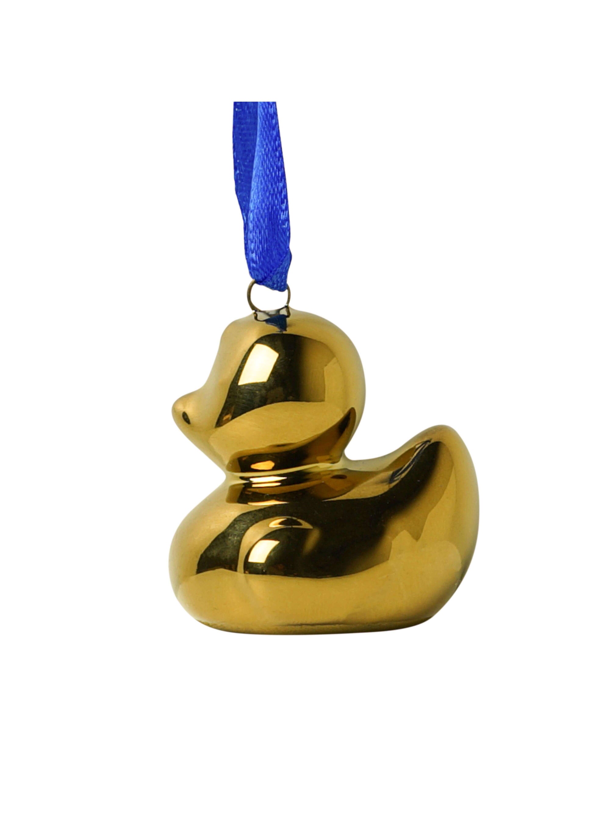 Heinen Delftsblauw - Kerstornament eend goud