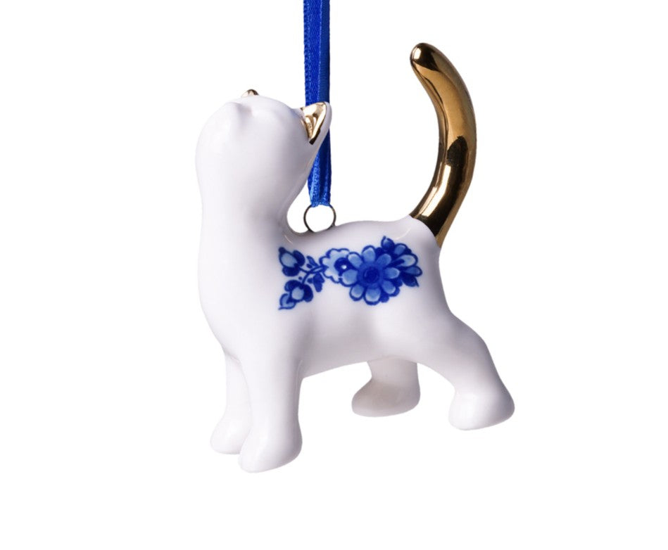 Heinen Delftsblauw - Kerstornament Kat