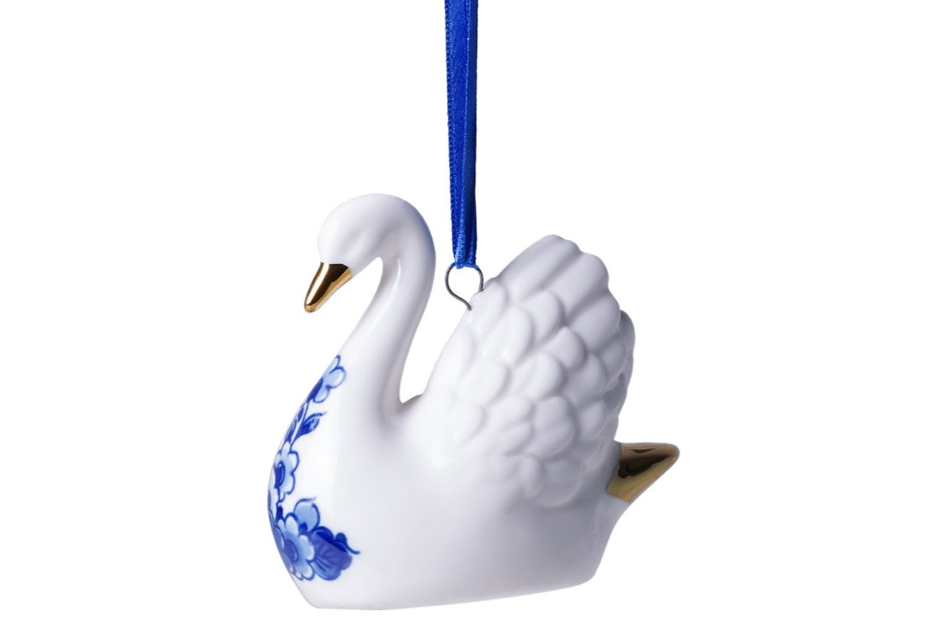 Heinen Delftsblauw - Kerstornament Zwaan
