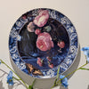 Heinen Delftsblauw - Wandbord bloemen van de Gouden Eeuw 26,5cm