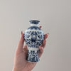 Wandvaasje Blauw-Wit H 15 cm