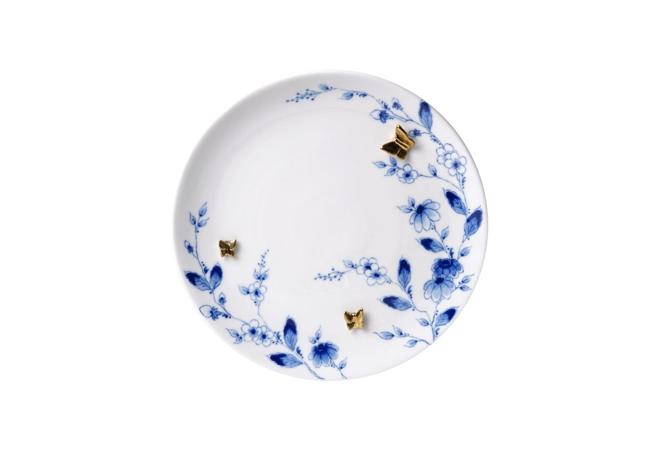 Heinen Delftsblauw - Wandbord Vlindergoud 26,5cm