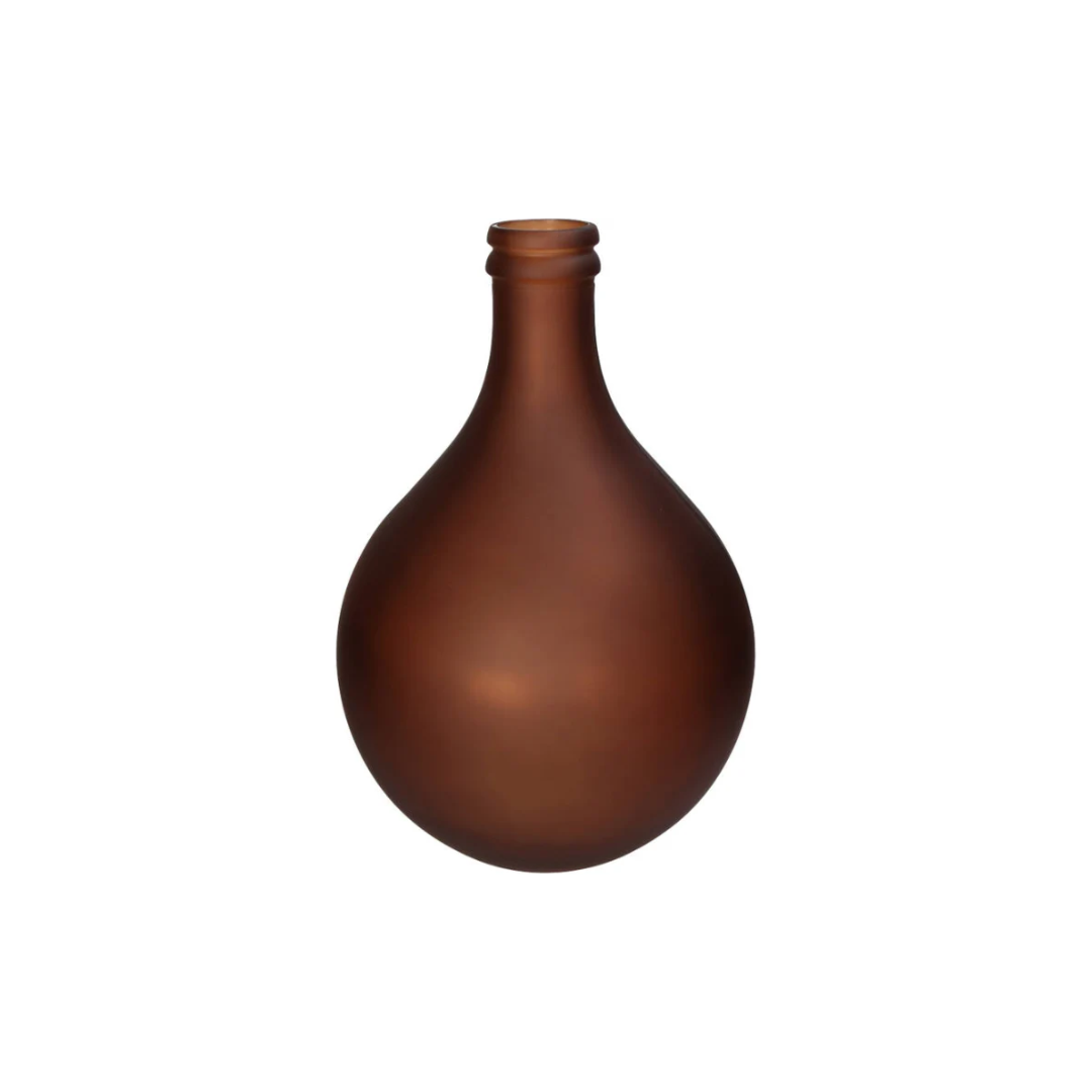 Bruine vaas gerecycled glas