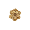 Wandbloem keramiek goud