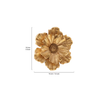 Wandbloem keramiek goud