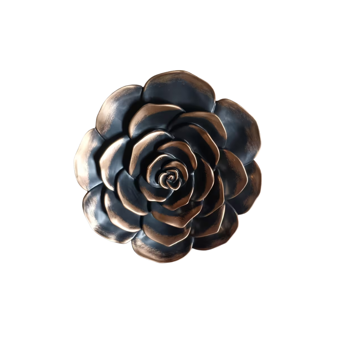 Wandbloem zwart/goud
