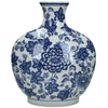Gebloemde vaas Blue - plat