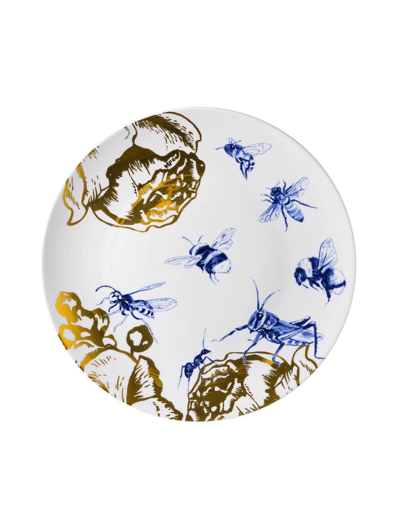 Heinen Delftsblauw - Wandbord Insecten kleine beestjes 31cm