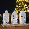 Heinen Delftsblauw - Waxinelichthouder huis klokgevel 17 cm