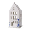 Heinen Delftsblauw - Waxinelichthouder huis trapgevel 17 cm