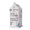 Heinen Delftsblauw - Waxinelichthouder huis tuitgevel 17 cm